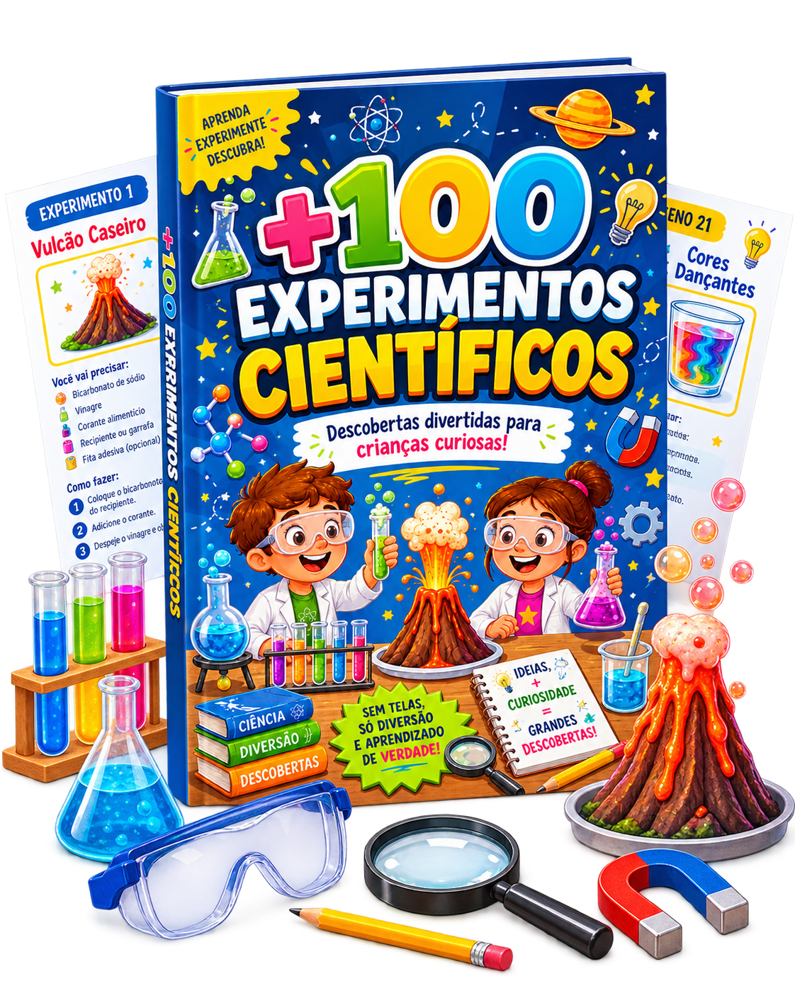 +100 Experimentos Científicos para crianças curiosas