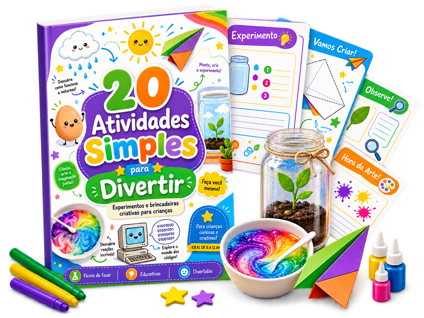 20 Atividades Simples para Divertir com experimentos e arte